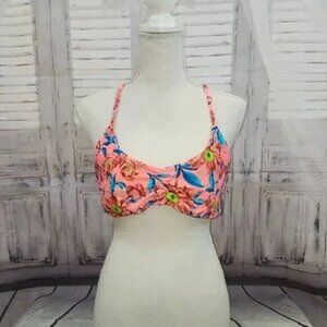 Tori Praver Tropical Print Bikini Top